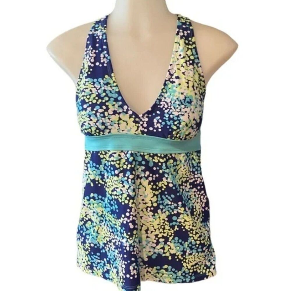 Colorful Polka Dots Sz Small (4-6) Removable Pads Tankini Swim Top C9 CHAMPION